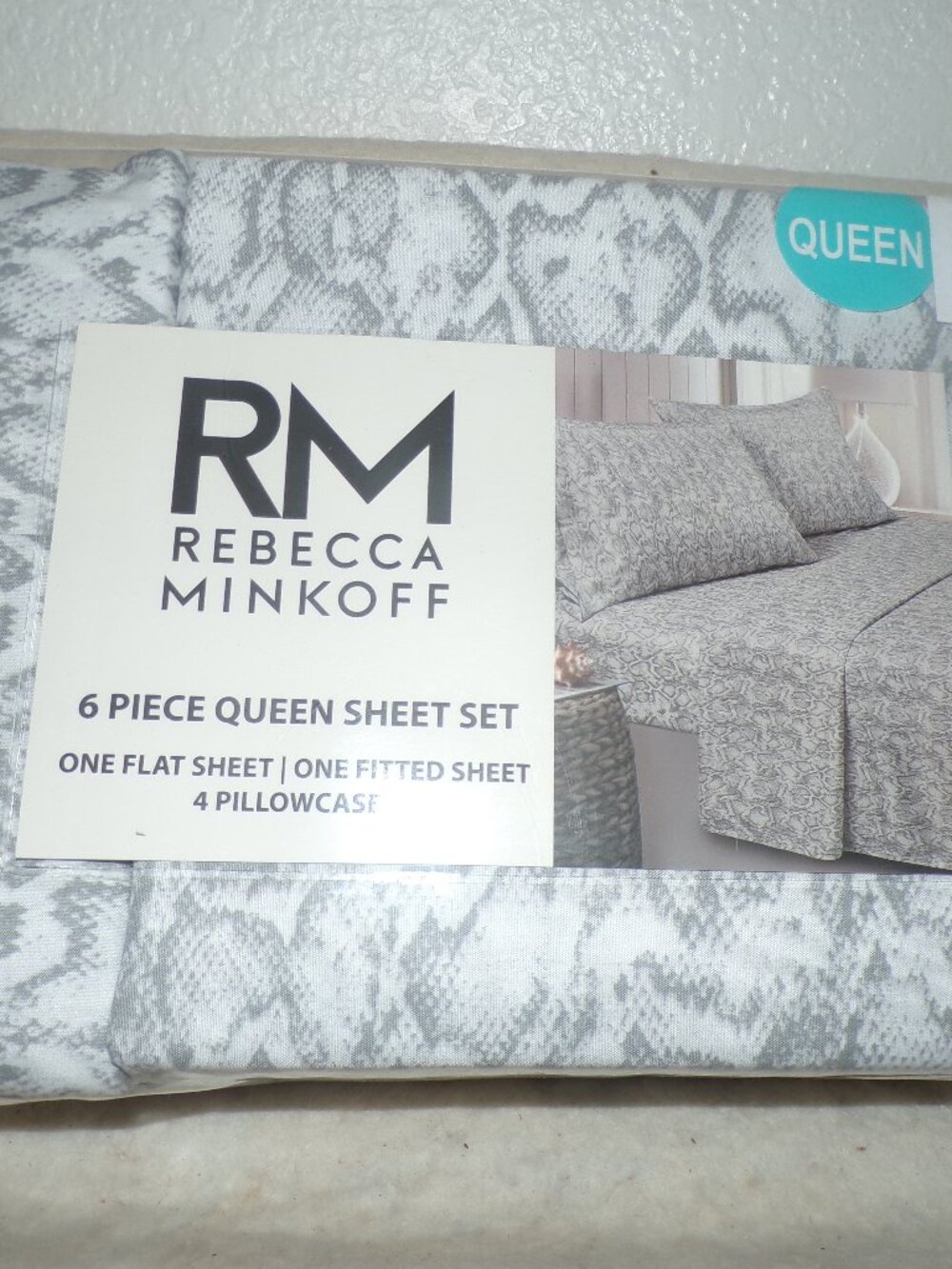 NEW Rebecca Minkoff Queen Sheet Set Animal Print 6 piece RM